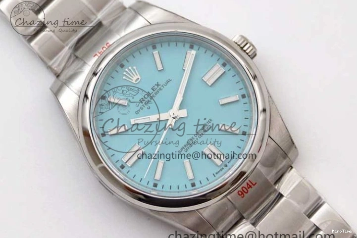 MiroTime 1219 Sleek Oyster Perpetual 41mm 124300 EWF 1:1 Best Edition 904L Steel Tiffany Blue Dial on SS Bracelet A 2191
